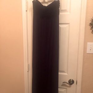 Strapless Plum Maxi Dress